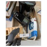Iron, Can Opener, Coffee Pot, Knife Block