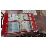 Mirrored Budweiser Sign (Some Wear)