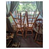 (4) Wood Stools