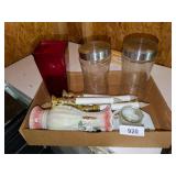 Battery Op Candlesticks, (2) Glass Canisters, +