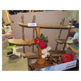 Wooden Shelf, Wooden Cross & Other