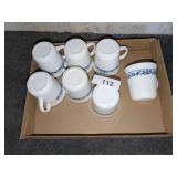 (7) Corning Ware Coffee Cups