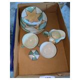 Iridescent Plates & Creamer