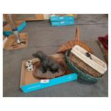 Dog Figurines & Baskets
