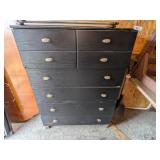 Black Fiberboard Chest of Drawers