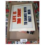 Camel Tin w/ Cigarette Lighters, Bucket & Sign