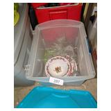 Christmas Plates & Stemware Glasses