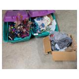 (2) Totes w/ Lids, Bulbs, Lights &
