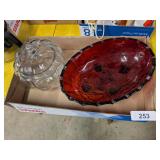 Glass Pumpkin Candy Dish, +