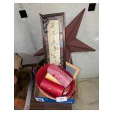 Metal Star & Other Home Decor