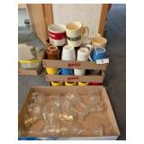 Large Assortment Of Mugs & Some Glassware
