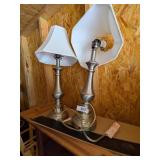 (2) Brass Tone Lamps