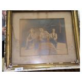 Three Working Men Antique Photo