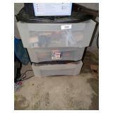 Three Drawer Storage Container w/ Contents