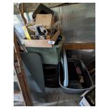 Tote w/ Lid, VHS Movies, Camcorder + Other Misc.