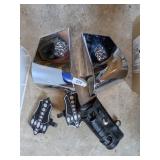 Motorcycle Foot Pegs, Chrome Side Covers &