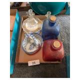 Decorative Bottles, Plates & Basket