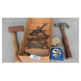 Flat Wrenches, (2) Tape Measures, Hammer & Axe
