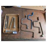 Vintage Manual Drills, Pry Bar, Long Nuts, Bolts &