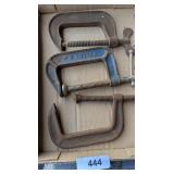 (3) C-Clamps - Fuller, Brinking Cotton, Other