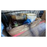 Wooden Ammo Box w/ Nails, Screws, Tarp &