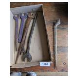 (5) Wrenches & Spud Handle Box Wrench