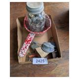 Assorted Bottle Caps, Pan, Lock & Other
