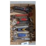 Assorted Adjustable Wrenches: Cobalt, Channellock,