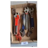 Assorted Adjustable Wrenches: Ridgid, GM-Wrench,