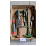 Assorted Screwdrivers, (2) Hammers & Putty Knife