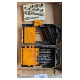 Drill Bits & Quarter Inch Ratchet & Socket Set