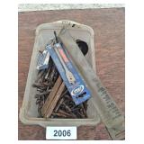 Plastic Tote w/ Assorted Drill Bits