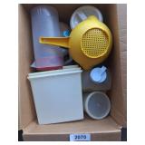 Large Box w/ Assorted Plastic Containers
