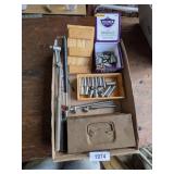 Small Metal Toolbox, Small Wooden Box, Cigar Box &
