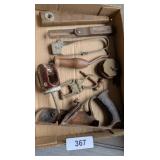 Vintage Hand Wood Square Planer & Other Tools