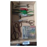 Assorted Pliers, Scissors & Small Tool Set