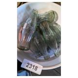 5 Gallon Bucket w/ Glass Coca-Cola Bottles