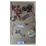 Costume Jewelry & Compact Mirror