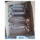 (11) 6in Adjustable Crescent Wrenches -