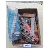 Drill Bits, Chalk Line, Wooden Ruler, Pipe Cutter,
