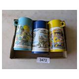 (3) Vintage Aladdin Thermos