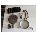 Cast Iron Cornbread Mold, Metal Pan, +