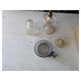 Kerosene Lamp, Clear Glass Jar, Orange Juicer &