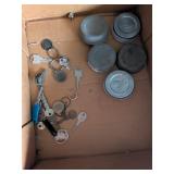 Zinc Lids, Keys, Key Chains, +