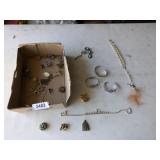 Assorted Pins, Necklace, Earrings & Bracelets