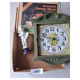 Gourmet Cheese Slicer, Clock w/ Cord Cut &