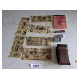 Big Chief Tablet, Fake Money, Lighter, +