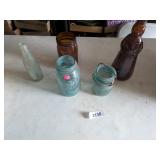 Assorted Vintage Bottles & Jars