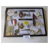 Cardboard Display Case w/ Vintage Card Game,