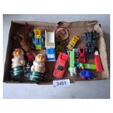 Pez Dispensers, Plastic Toy Cars, Keys & Other